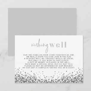 REGINA Silver Glam Sequins Wishing Well Card