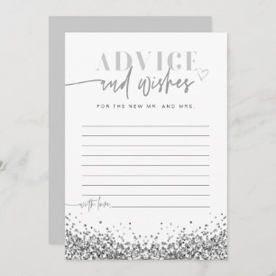 REGINA Silver Glitter Advice and Wishes Card