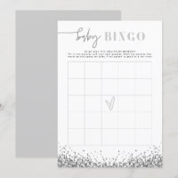 REGINA Silver Sequins Baby Shower Bingo Game