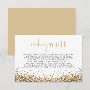 REGINA Yellow Gold Glam Sequins Wishing Well Card