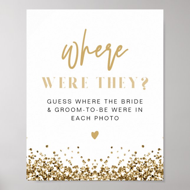 REGINA Yellow Gold Glitter Where Were They Sign (Front)