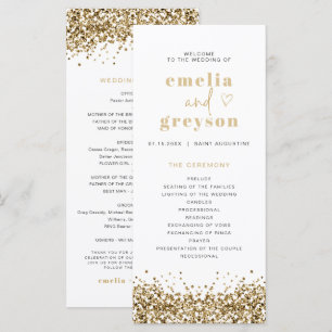 REGINA Yellow Gold Sequins Long Wedding Program