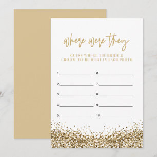 REGINA Yellow Gold Where Were They Bridal Shower Invitation