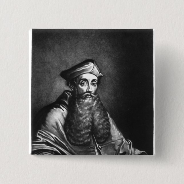 Reginald Pole  illustration 2 Inch Square Button (Front)