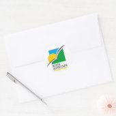 Region Guadeloupe flag Classic Round Sticker (Envelope)