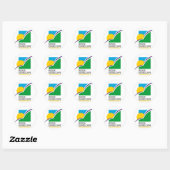 Region Guadeloupe flag Classic Round Sticker (Sheet)