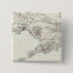 Region of Naples Italy 2 Inch Square Button
