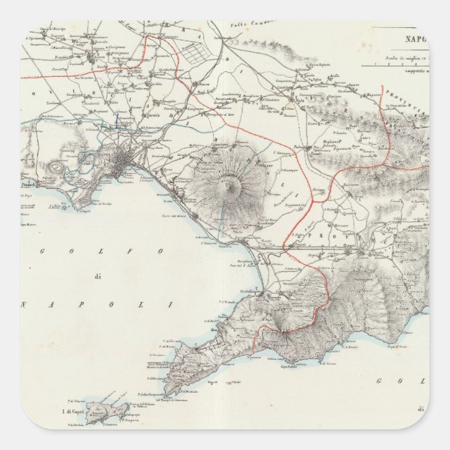 Region of Naples Italy Square Sticker (Front)