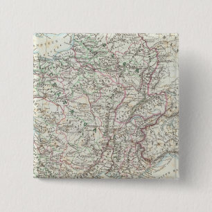 Region of Paris France 2 Inch Square Button