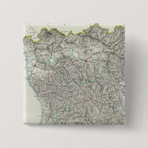 Region of Tuscany Italy 2 Inch Square Button