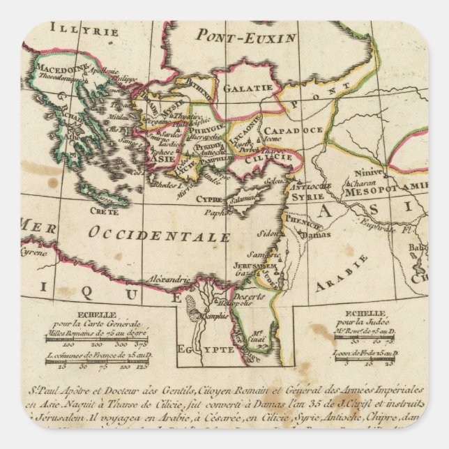 Regions, places in the New Testament Square Sticker (Front)