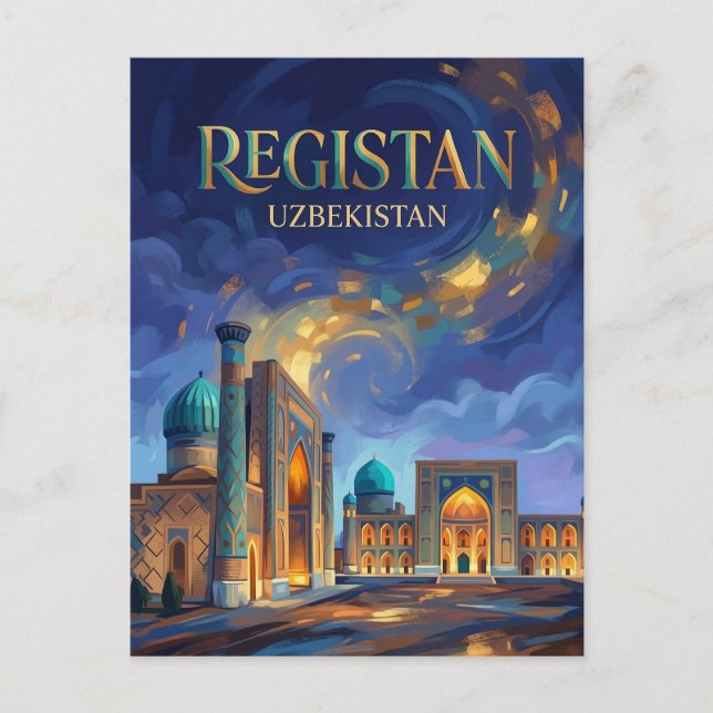 Registan Square Uzbekistan Postcard (Front)