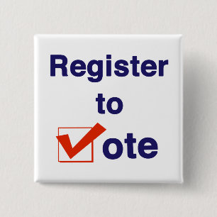 Register To Vote 2026 2 Inch Square Button