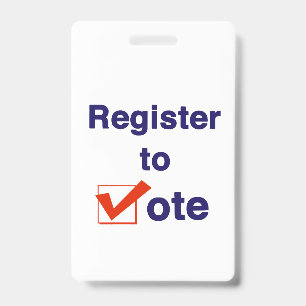 Register To Vote 2026 Badge