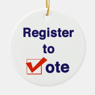 Register To Vote 2026 Ceramic Ornament