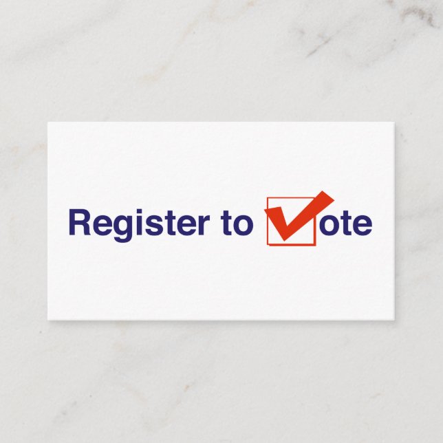 Register To Vote 2026 Enclosure Card (Front)