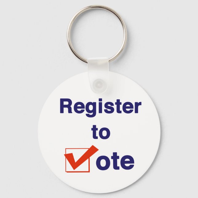 Register To Vote 2026 Keychain (Front)