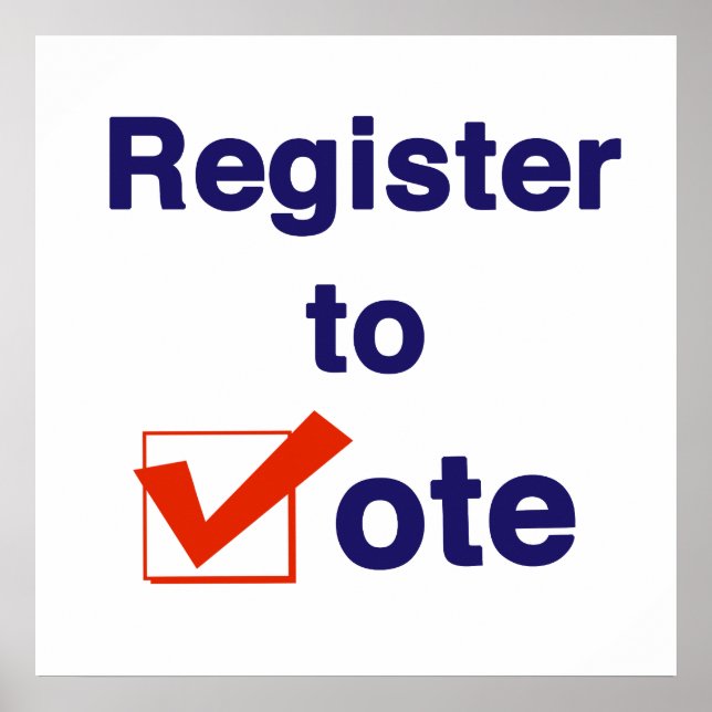 Register To Vote 2026 Poster (Front)