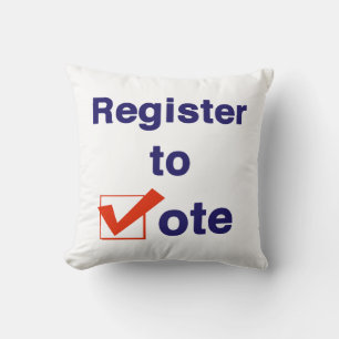 Register To Vote 2026 Throw Pillow
