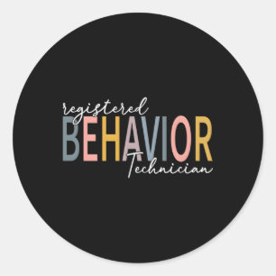 Registered Behavior Technician Rbt Behavioral Aba  Classic Round Sticker
