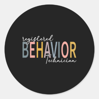 Registered Behaviour Technician Rbt Behavioural Ab Classic Round Sticker