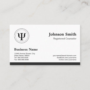 Registered Counsellor - Professional Appointment Card