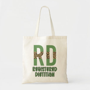 Registered Dietician Cheetah print RD Gifts Tote Bag