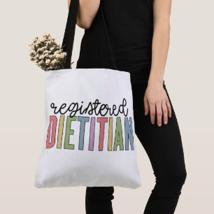 Registered Dietician Multicolored RD Gifts Tote Bag