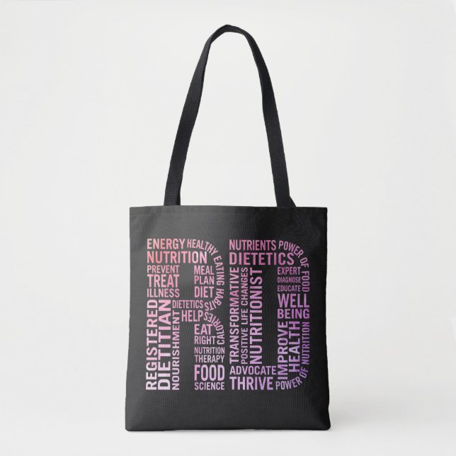Registered Dietician Nutritionist RD Tote Bag (Front)