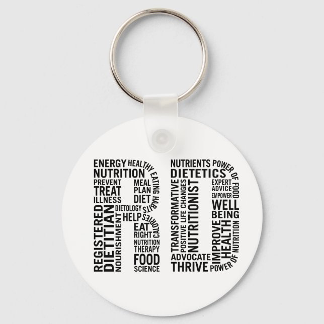 Registered Dietician RD Keychain (Front)