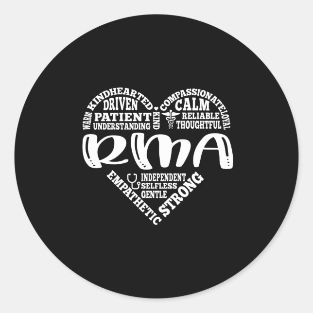 Registered medical assistant, rma classic round sticker (Front)