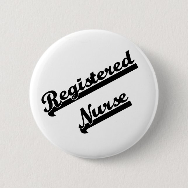 Registered Nurse 2 Inch Round Button (Front)