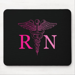 Registered Nurse Appreciation Pink Rn Nursing Tie  Mouse Pad