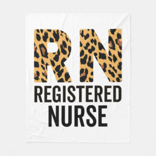 Registered Nurse Cheetah Print Nurse Life Fleece Blanket