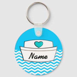 Registered Nurse Chevron Design Keychain
