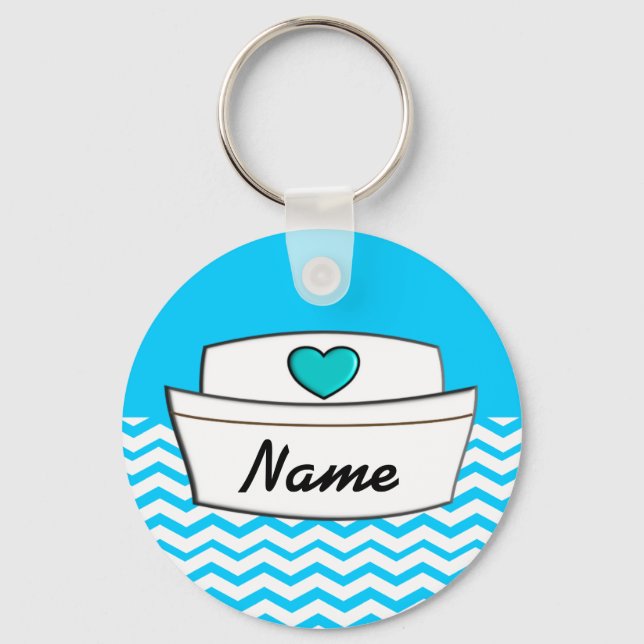 Registered Nurse Chevron Design Keychain (Front)