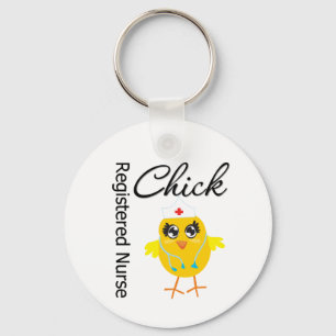 Registered Nurse Chick v1 Keychain