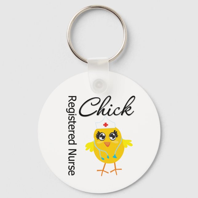 Registered Nurse Chick v1 Keychain (Front)