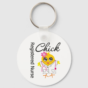 Registered Nurse Chick v2 Keychain