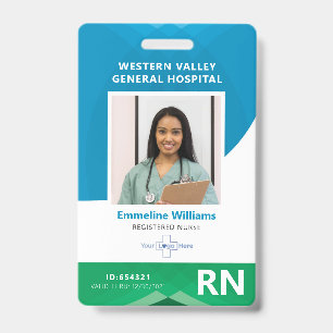 Registered Nurse Employee Photo ID Security Badge