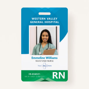 Registered Nurse Employee Photo ID Security Badge