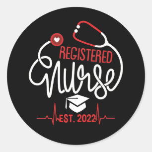 Registered Nurse Est 2022 Nursing Student RN Classic Round Sticker