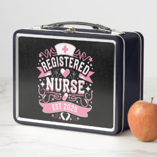 Registered Nurse Est 2025 Nursing Student Metal Lunch Box