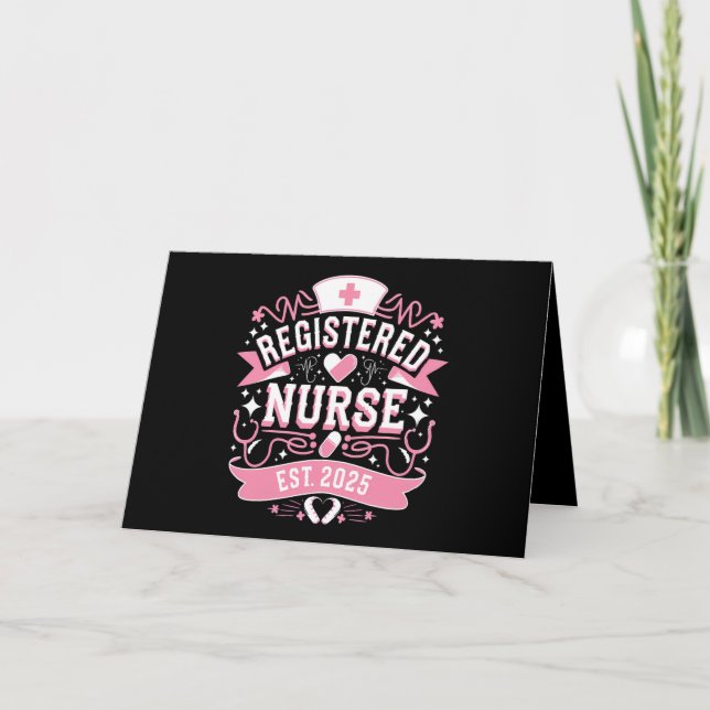 Registered Nurse Est 2025 Nursing Student Thank You Card (Front)