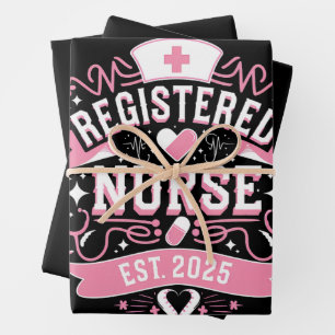 Registered Nurse Est 2025 Nursing Student Wrapping Paper Sheet