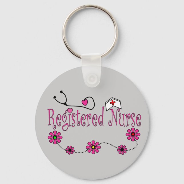 Registered Nurse Gifts Keychain (Front)