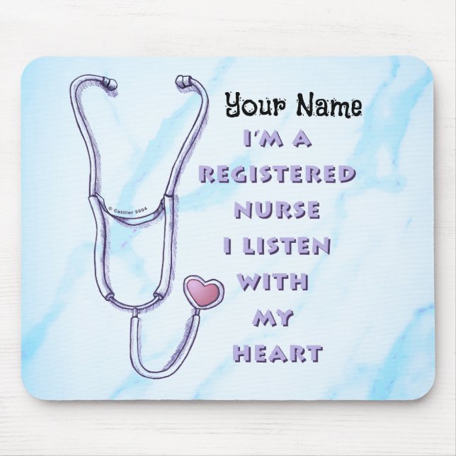 Registered Nurse Heart Mouse Pad (Front)