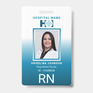 Registered Nurse ID Identification Name Photo Blue Badge