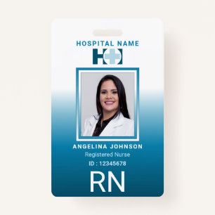 Registered Nurse ID Identification Name Photo Blue Badge