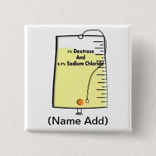 Registered Nurse IV Bag Design 2 Inch Square Button